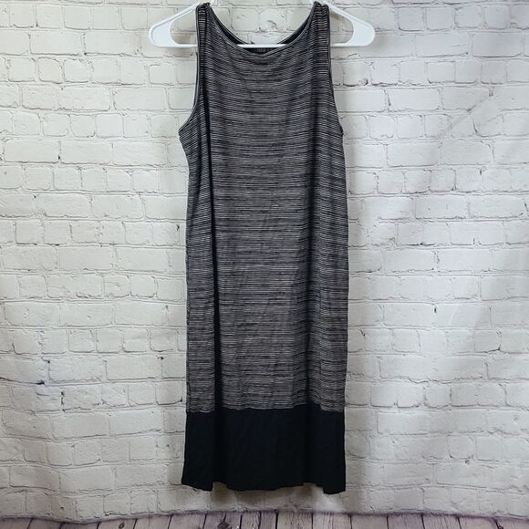 J.Jill PETITE Wearever Collection Sleeveless Black Striped Colorblock Dress SP - Picture 11 of 11